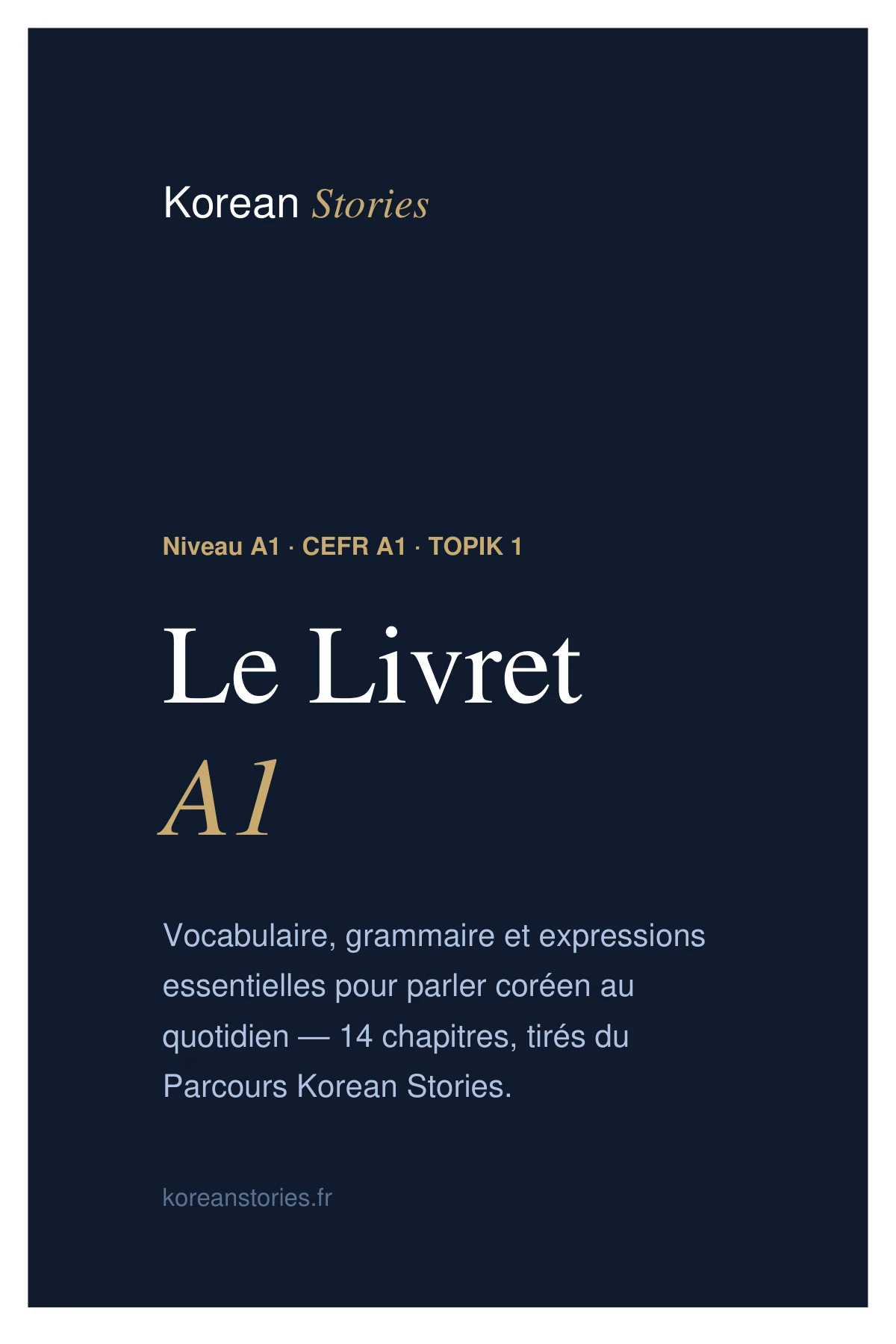 Couverture du Livret A1 Korean Stories