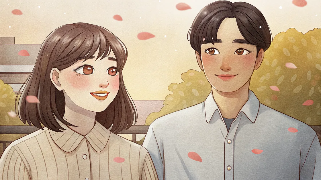 Haeun et Jiho au bord de la rivière