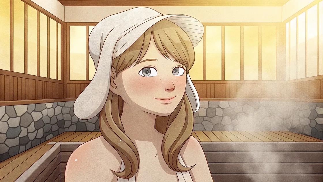 Emma découvre le jjimjilbang, le sauna coréen