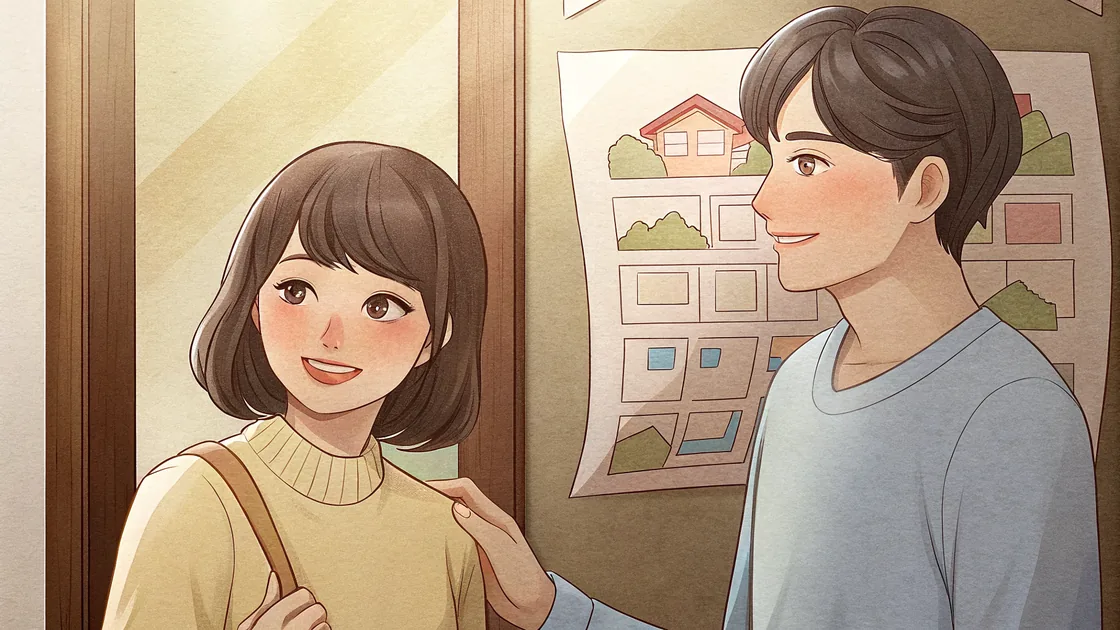Emma cherche un studio à l'agence immobilière avec Mina