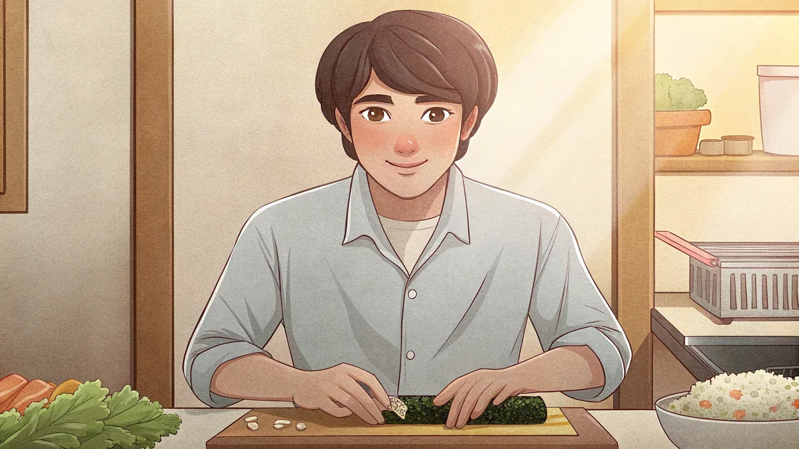 Joon apprend à Mina à faire du kimbap